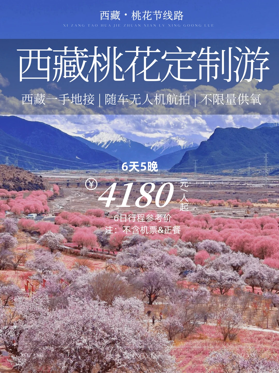 3-4月林芝看桃花一定要看好这份规划 「布达拉宫➕林芝桃花节专线」