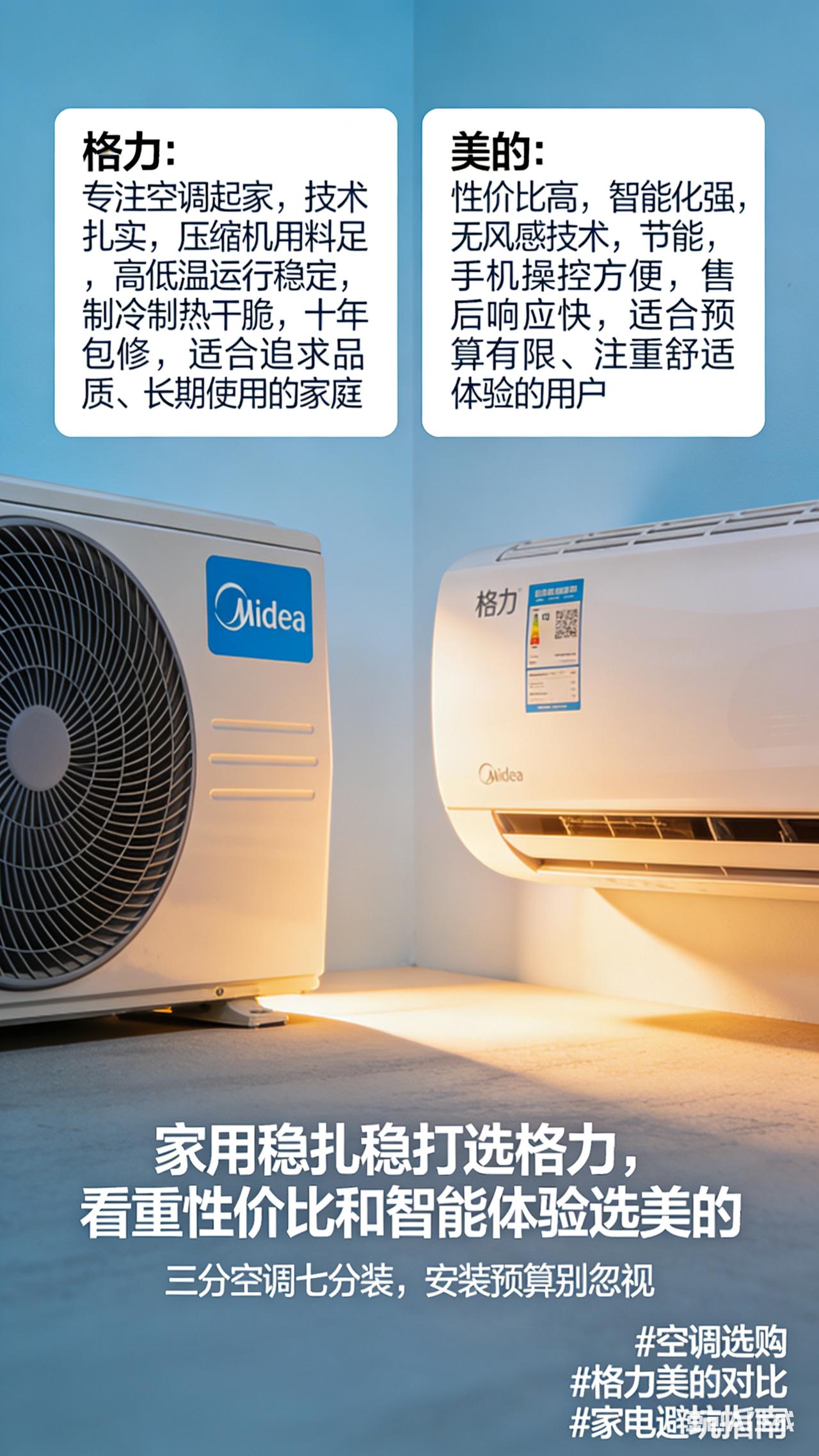 买空调到底选格力还是美的? 纠结这俩，说明你是认真做功课的人。

其实很简单——