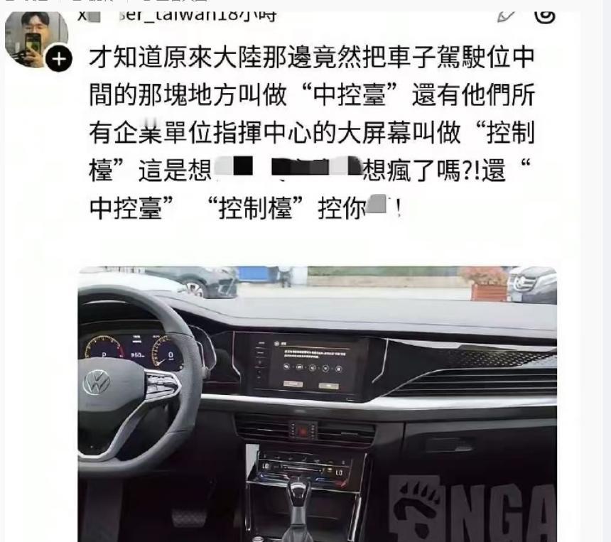 这种台湾人，真是活久见。他们都“独”出精神病来了，对所有含“中”的字汇天然敏感，