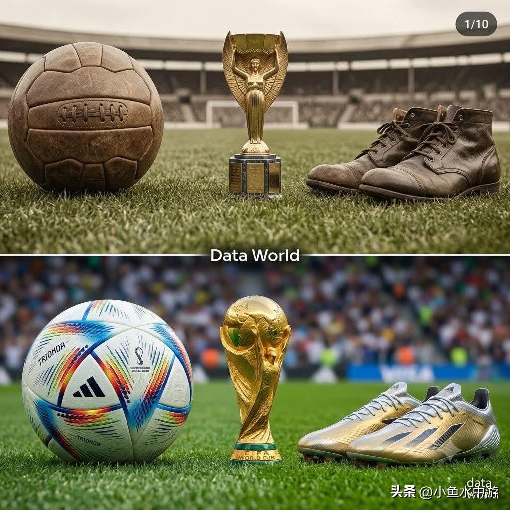 足球的演变 ⚽ 过去vs现在｜经典足球、球鞋、奖杯对比现代国际足联世界杯
 
数