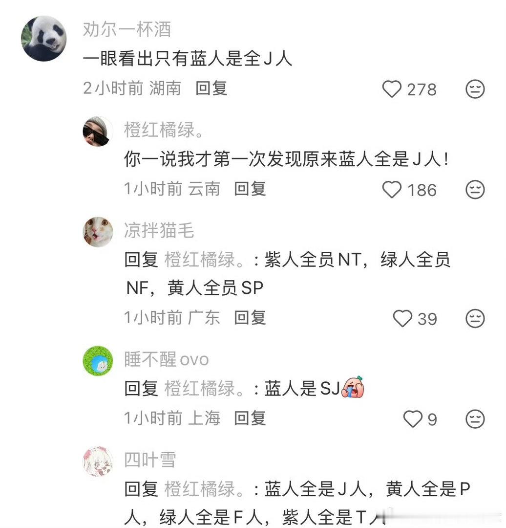 能给我的蓝色换个颜色吗我感觉蓝色像工牌第一次如此直观地感受到mbti爆笑段子研究