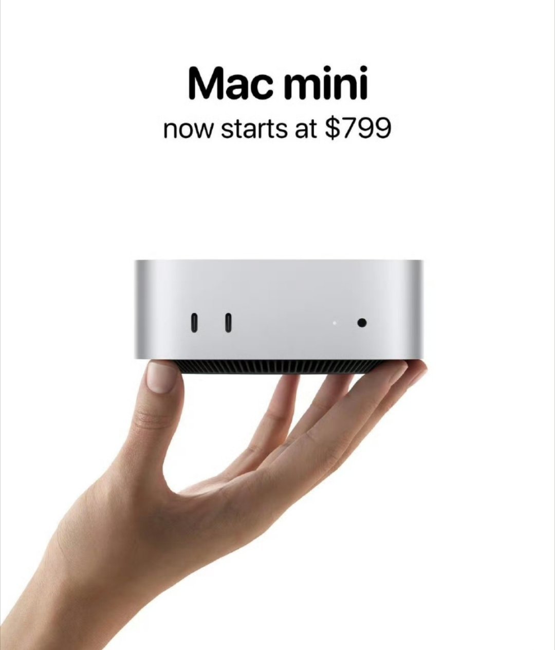 苹果正式上调Mac mini售价，新款入门版本起售价来到799美元，相较旧款基础