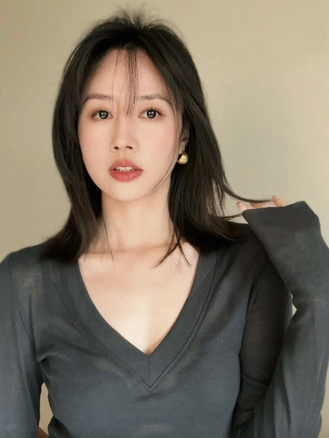 锁骨发拍照真是自带氛围感