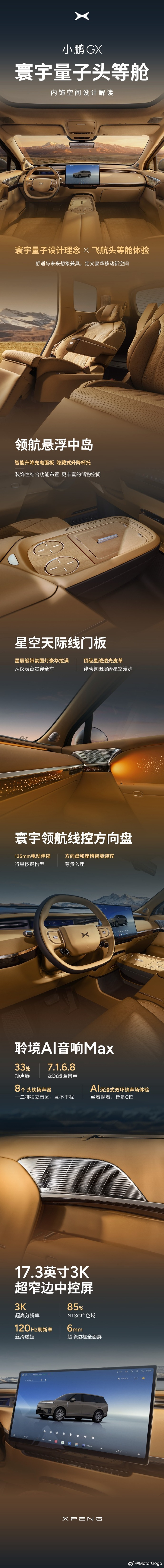 小鹏GX内饰的氛围灯我在现场帮你们看了我强烈建议等实车到店，你们先摸摸漆面，再坐