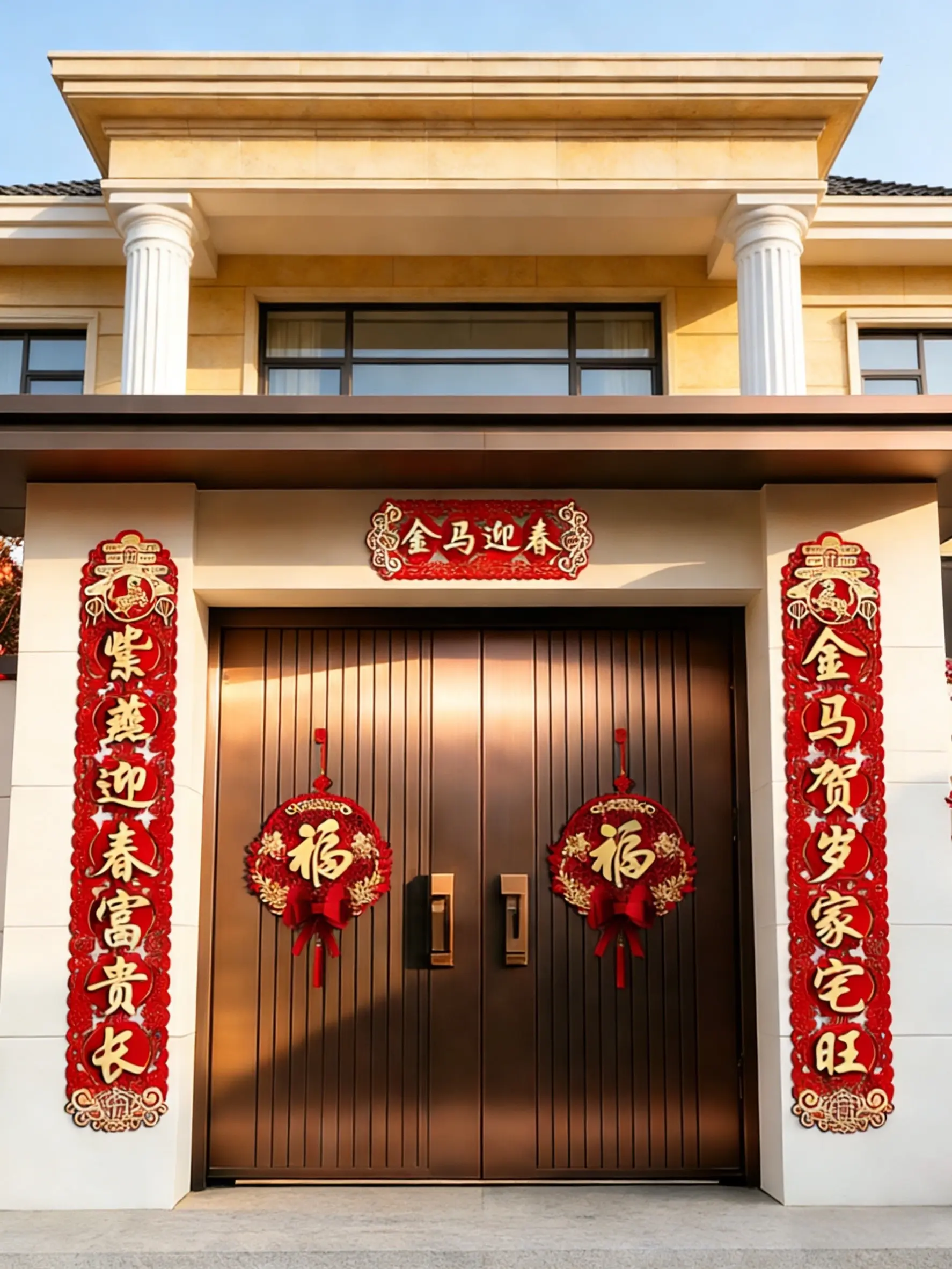 贴对联中国传统文化贴春联贴福气 贴福上热搜