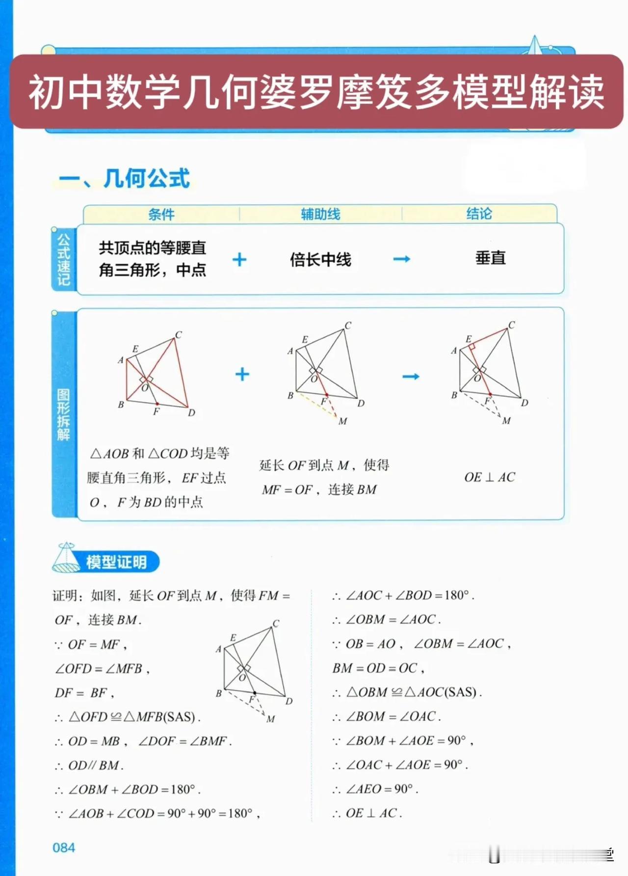 初中数学几何婆罗摩笈多模型解读