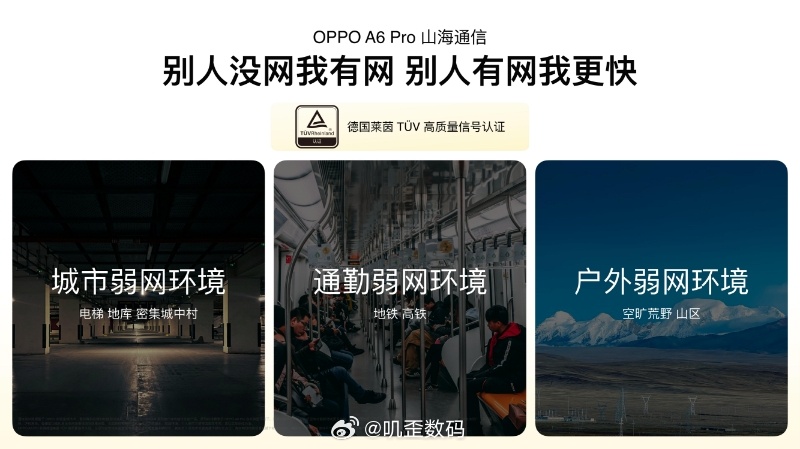 OPPO A6Pro 山海通信全套信号解决方案，行业最强弱网通信体验A6 Pro