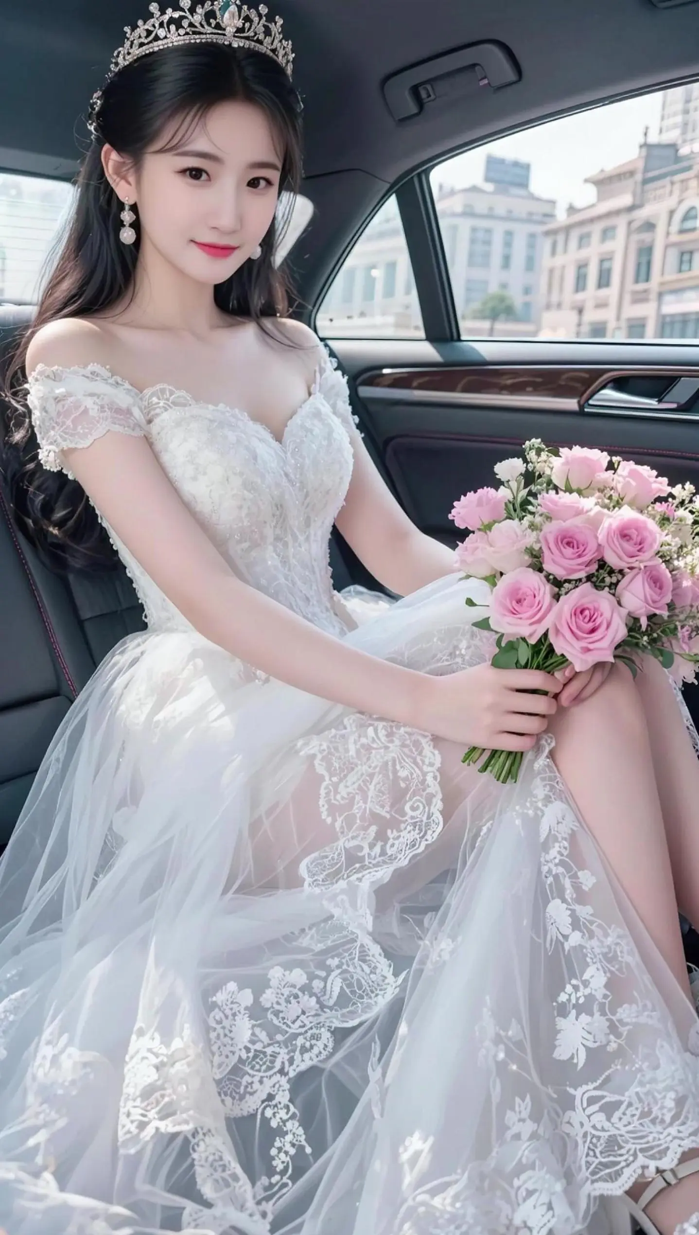 AI车内婚纱照 ai创作