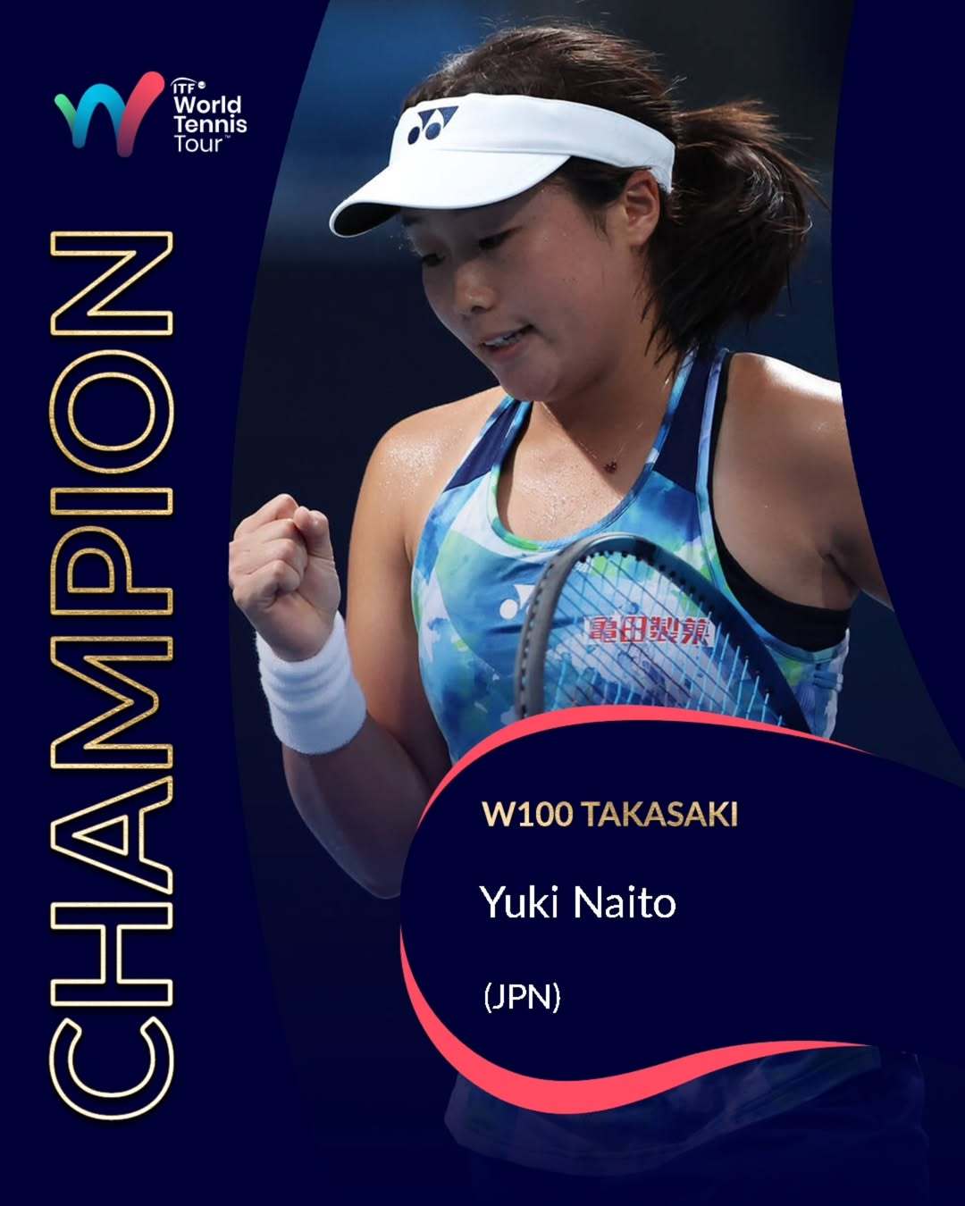 内藤佑希W100高崎站夺冠🏆这位25岁的日本球员在决赛中以6-4 6-3击败里