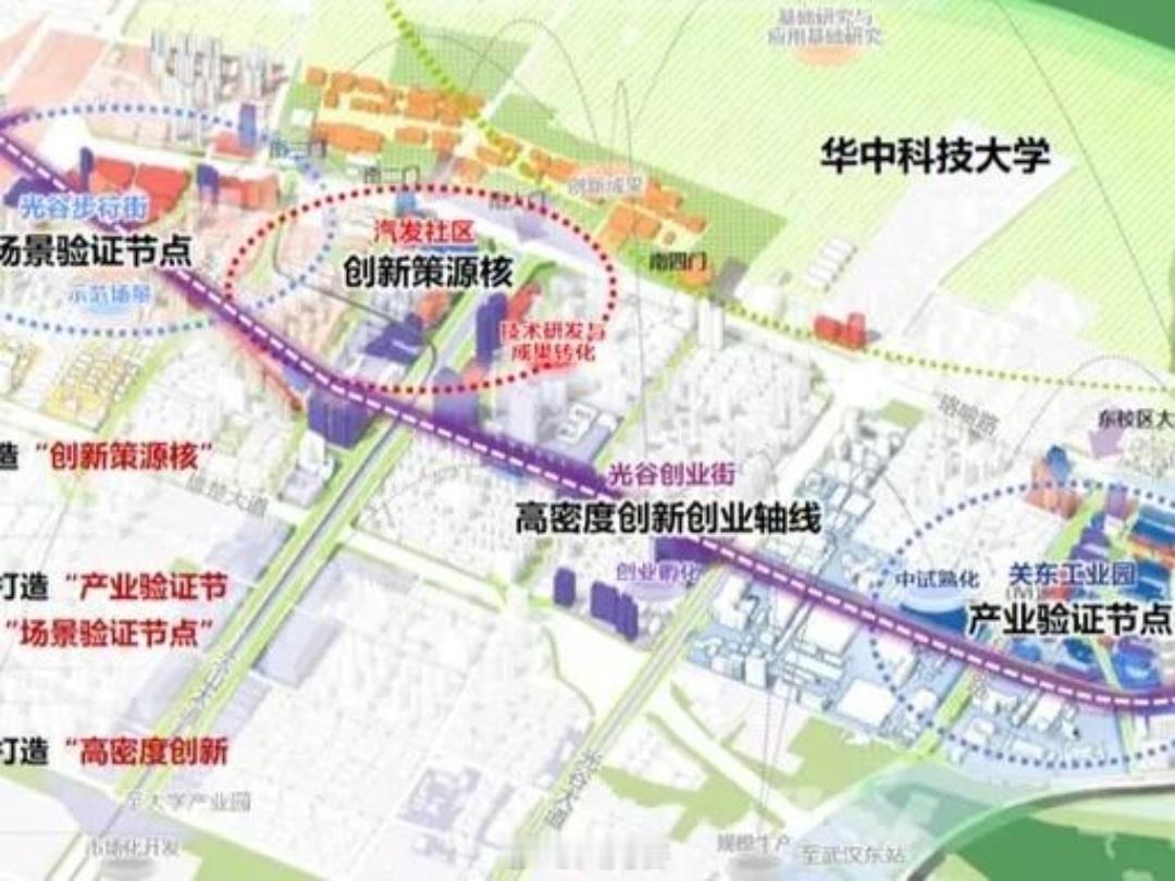 定档 10 月！光谷 4 公里环华科大创新带，世界级科创街区来了武汉光谷科创建设