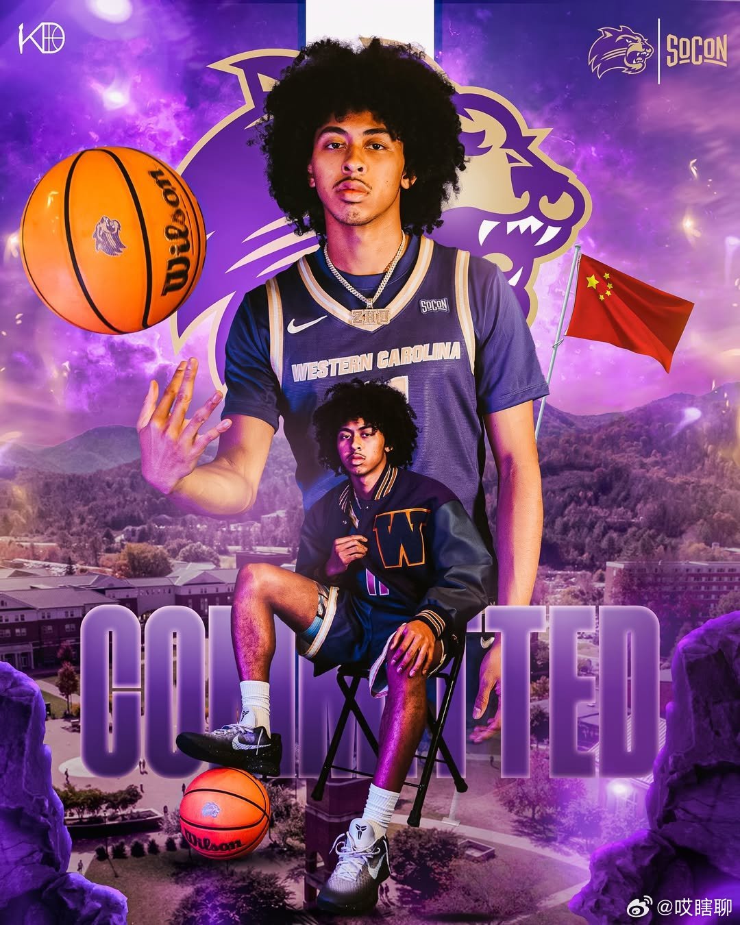 朱正承诺加盟西卡大学了，NCAAD1排名两百多名，虽然球队实力较弱，但也意味着会