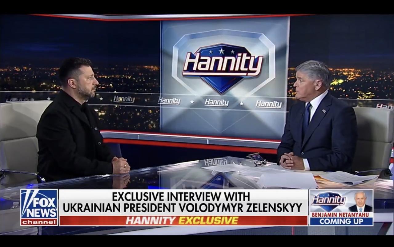 记者HANNITY: “克里米亚是否重新回到了谈判桌上？”

泽连斯基ZELEN