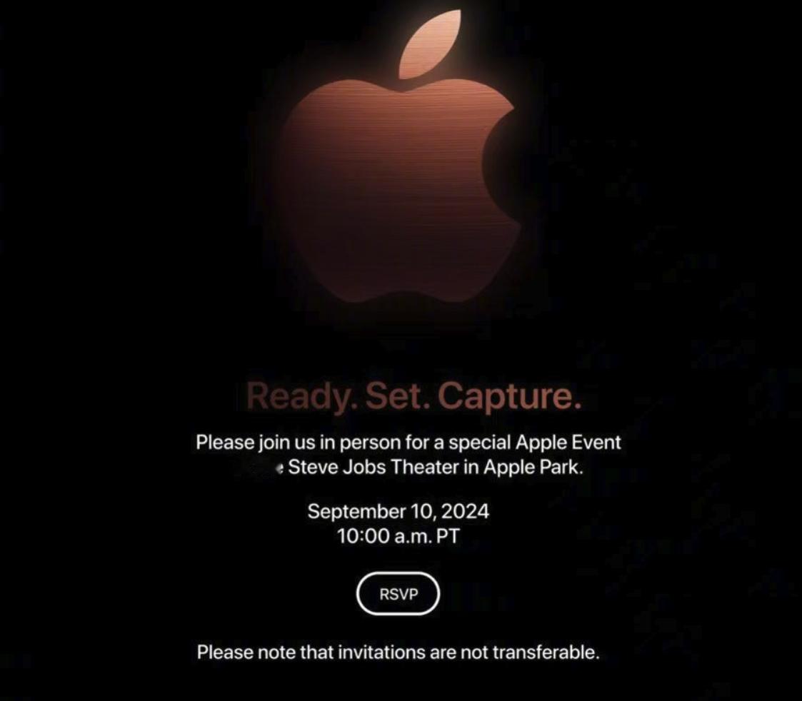 iPhone 16发布时间终于确定了！最近网络上流出苹果秋季发布会的邀请函，邀请