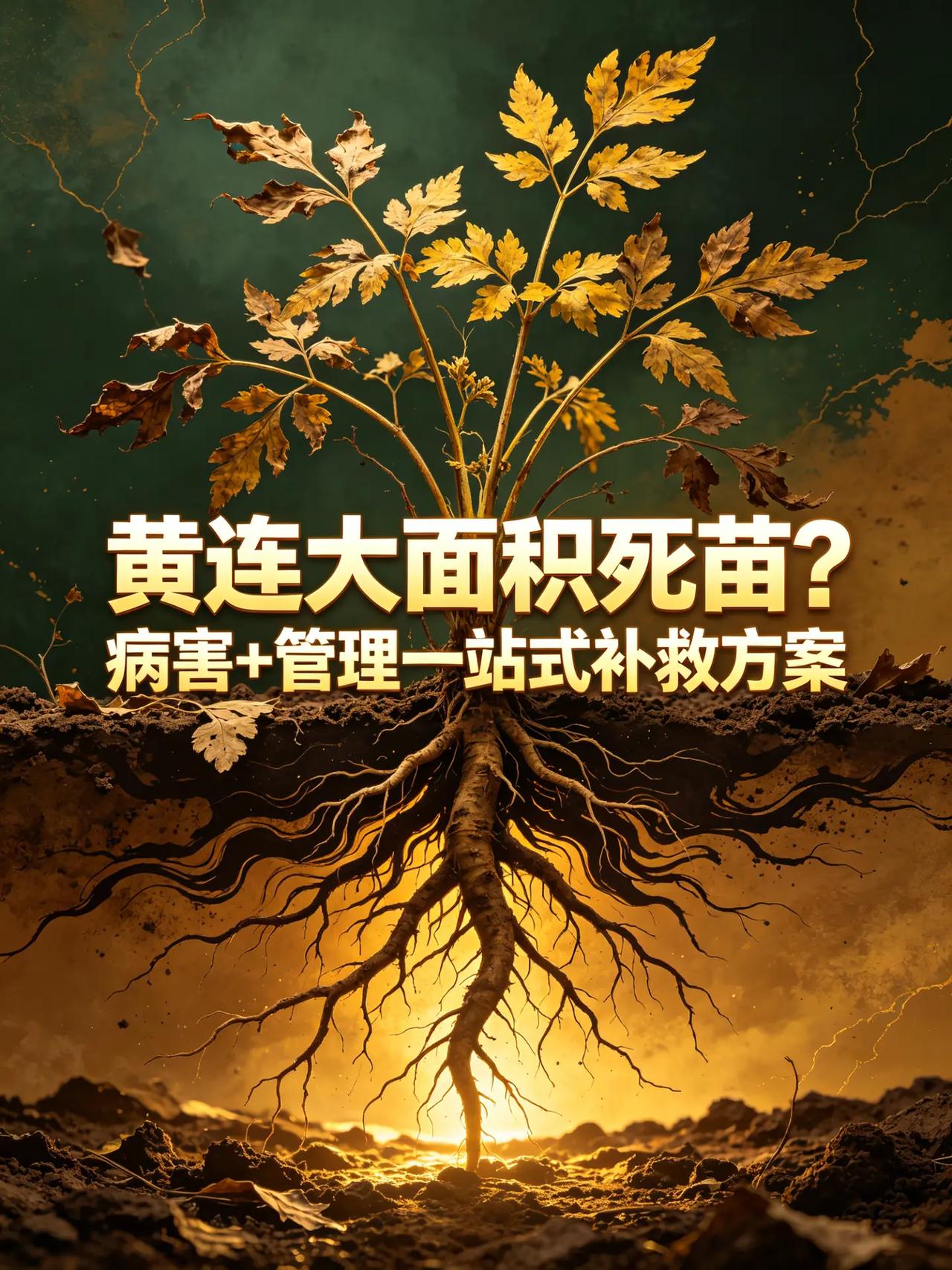 黄连大面积死苗？病害+管理一站式补救方案。黄连种植 药材种植 死苗