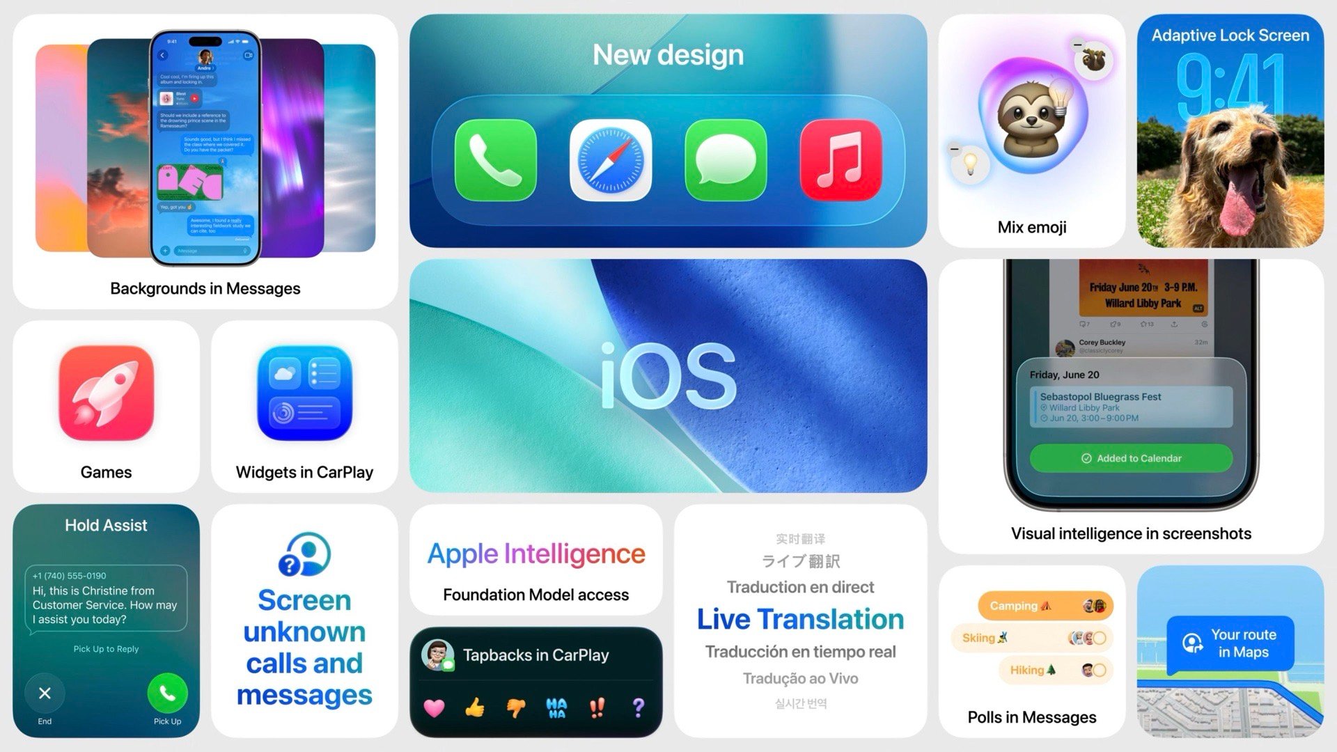 iOS26更新汇总带来以全新 Liquid Glass 材质核心的视觉革新，贯穿