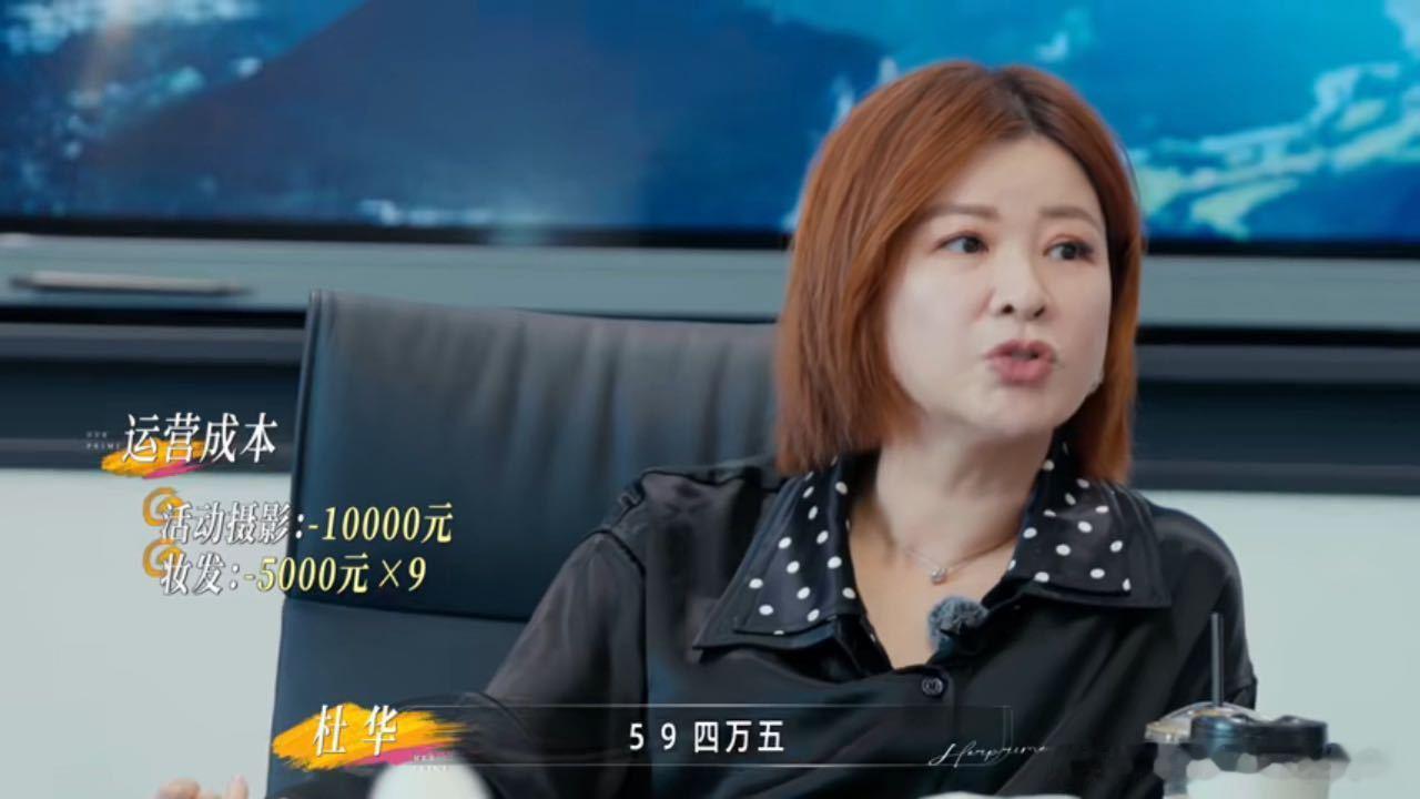 杜华曝艺人运行成本 为了让艺人理解收支逻辑，杜华细致核算了单人出镜成本，单次摄影