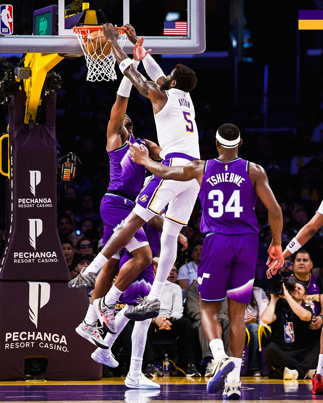 艾顿几次吃饼舒服爵士vs湖人湖人国度nba