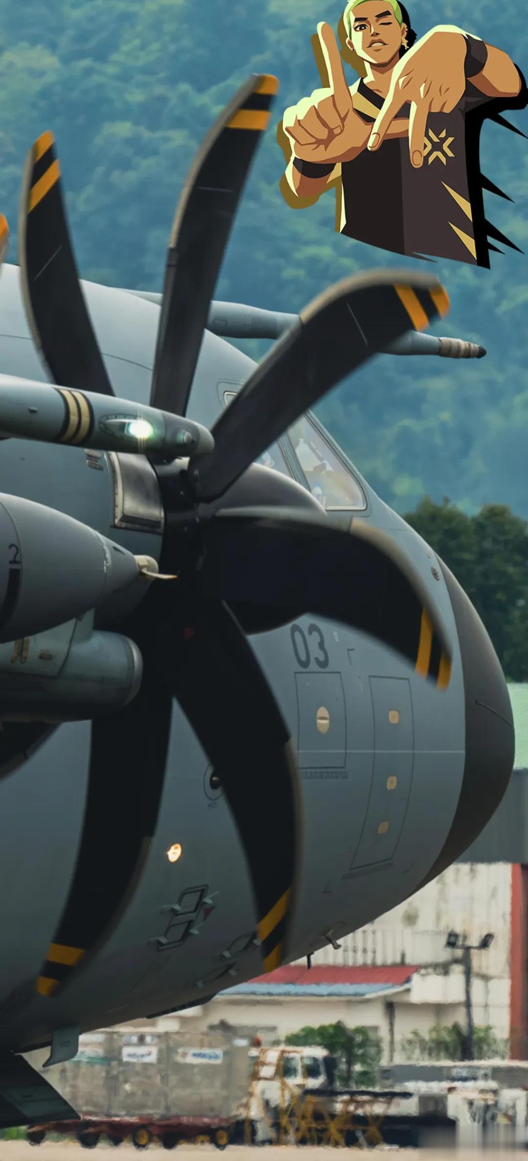 这是马来西亚空军的A400M油型机，那个加油吊舱看到嘛？[大金牙]（拍摄自兰卡威