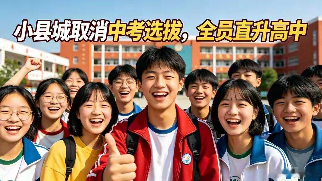 小县城取消中考选拔全员直升高中取消中考全员直升高中，看起来很美好，但了解这个县城