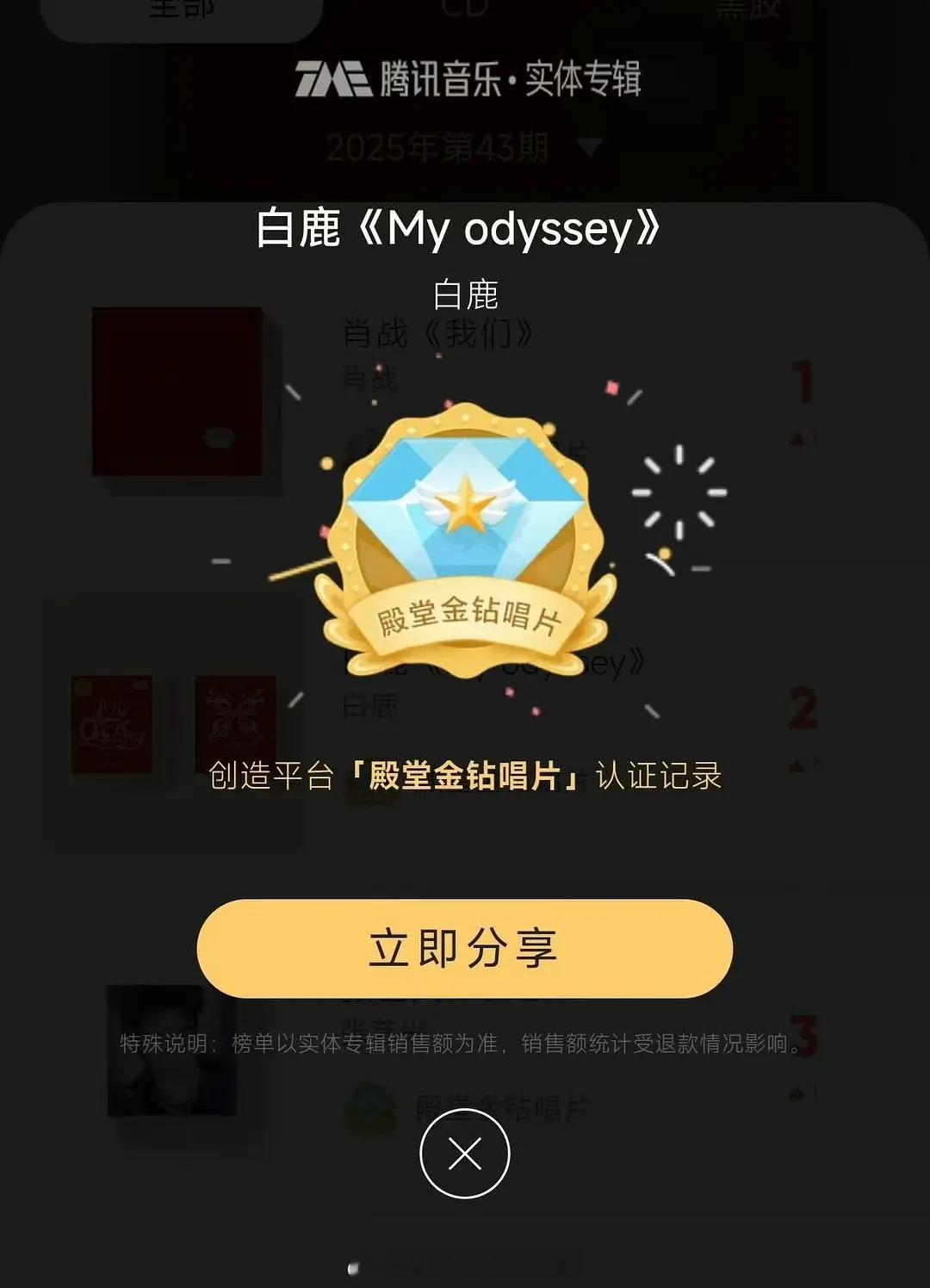 哇，白鹿实体EP单平台破1500w了！ ​​​