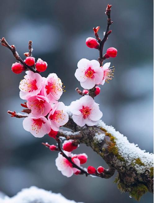 看到“雪落北国一片白”这个上联，瞬间有很多下联在脑海里蹦跶。我觉得“梅开南园满园