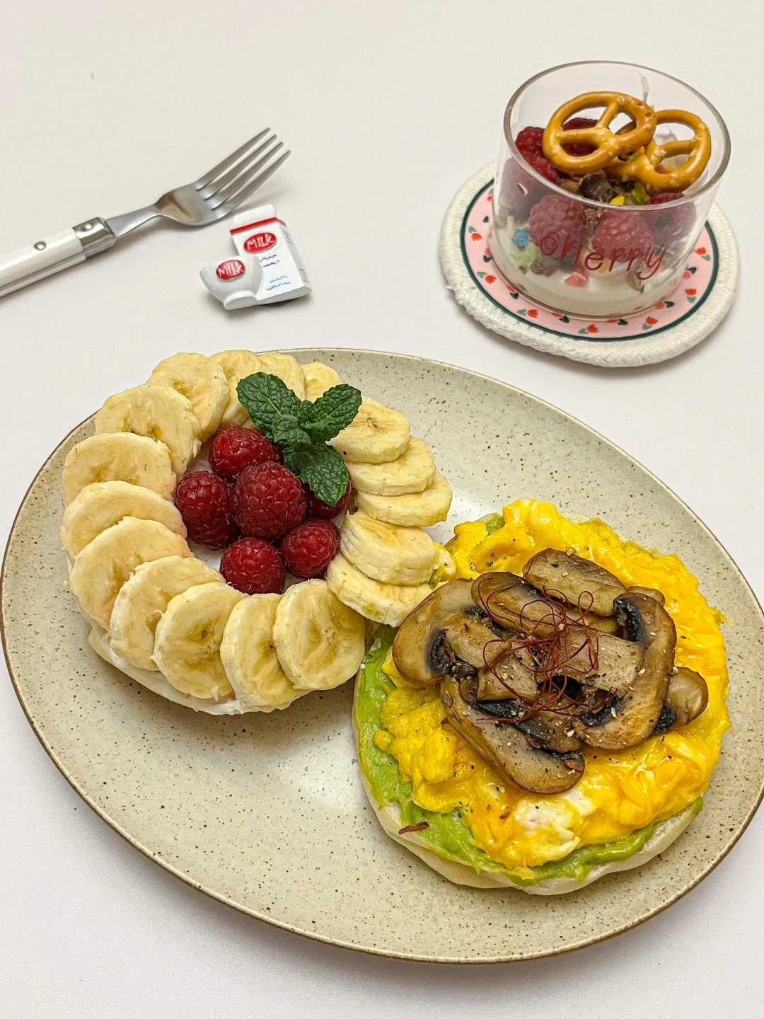 今日份早餐 | 🥯开放式贝果双拼