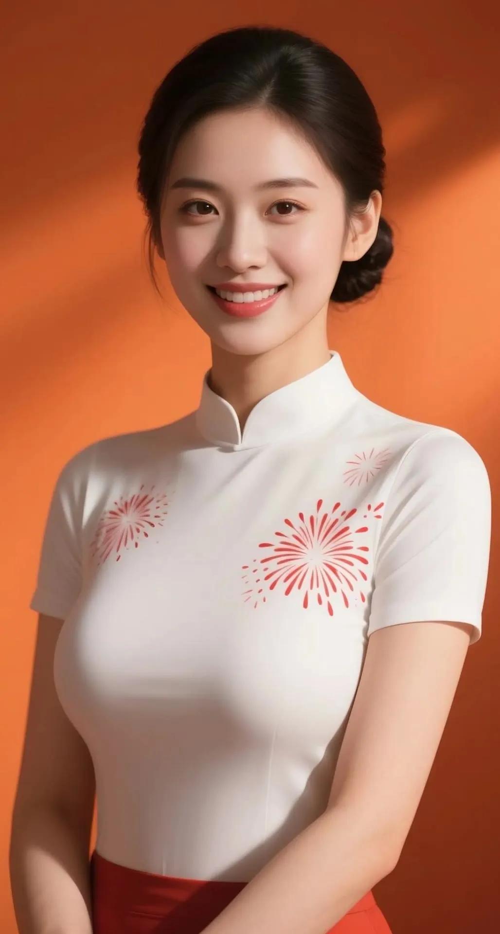 红袖添香夜，美人笑语间。