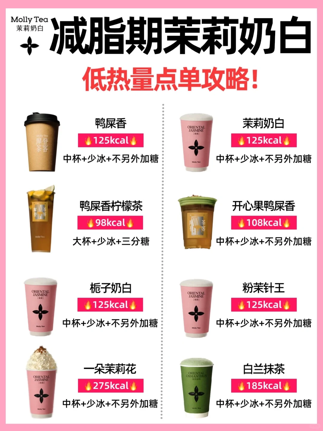 减脂期🔥茉莉奶白点单攻略‼️低热量✅巨好喝