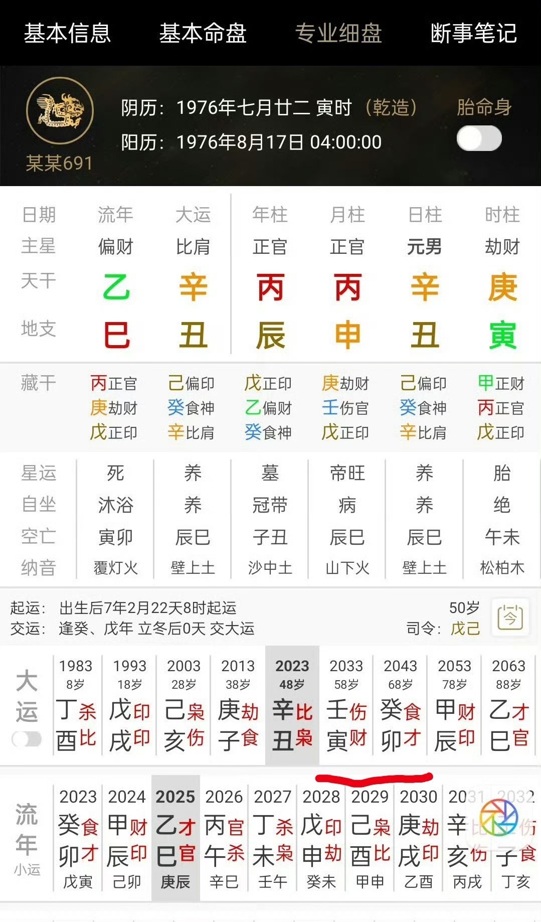 耳和诺兰，都是狮子座，印重的辛金。他俩的区别是诺兰财重点儿，地支亥卯未合了财局，