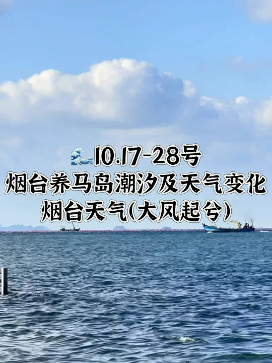 📍10.17-28号烟台养马岛潮汐及天气变化
