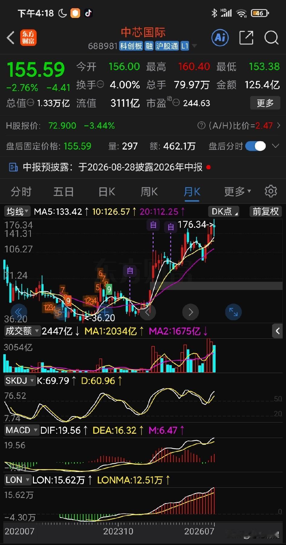 “小登”最后三座灯塔：中芯国际、中际旭创和寒武纪目前看起来都还比较坚挺，这主要是
