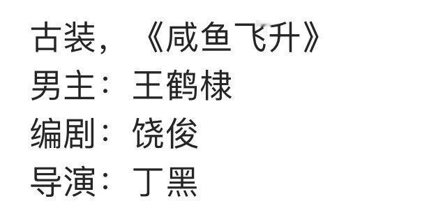 王鹤棣下一部古装🫓 