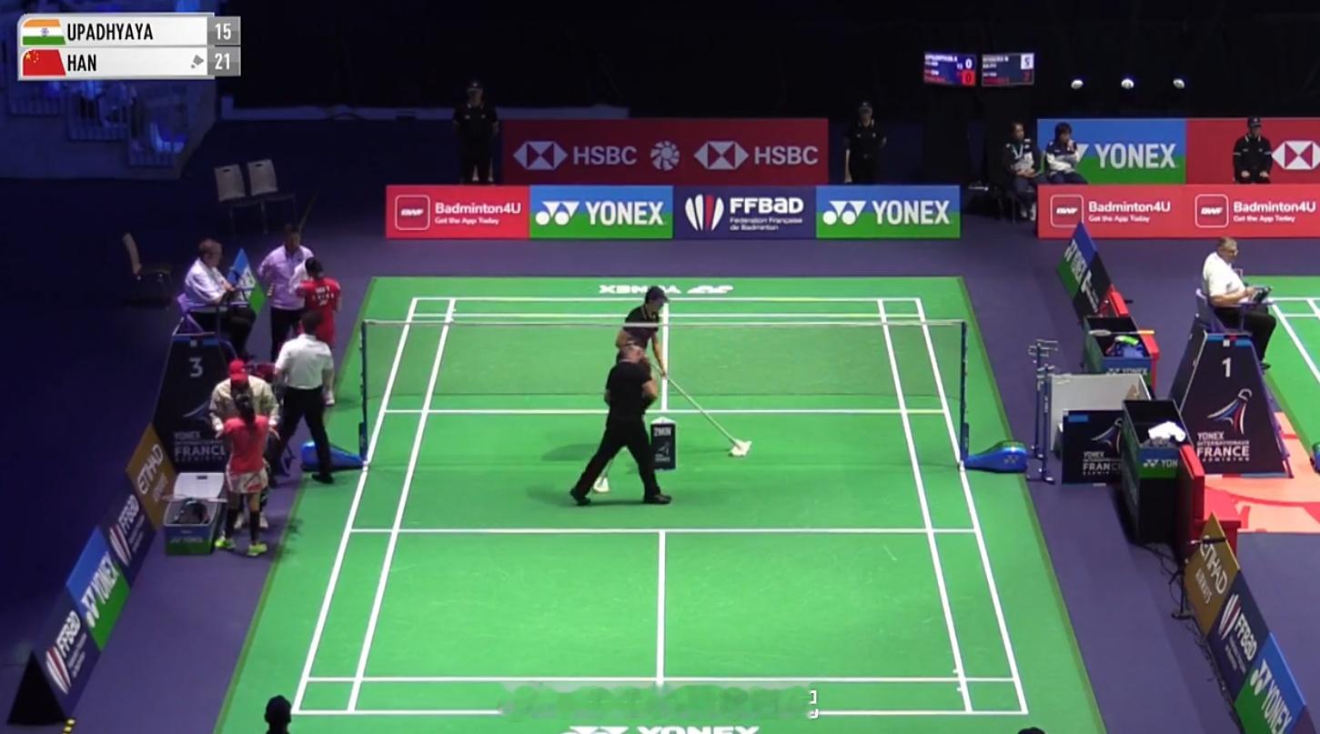 女单 1/16赛 阿努帕玛 15-21 韩悦2025年法国羽毛球公开赛热点现场 