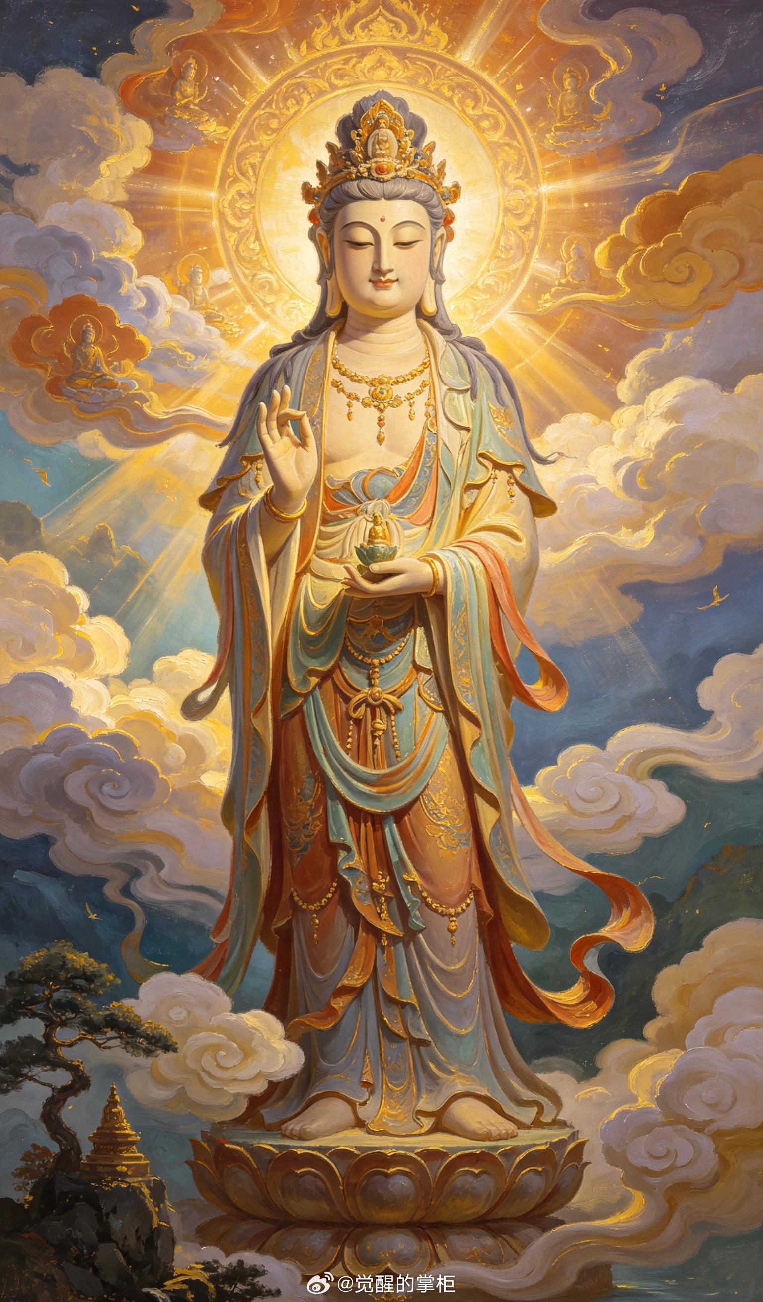 遇见观音，不要假装看不见，礼赞留下 诸事顺遂。接住这份福报加持，菩萨会护佑你小人