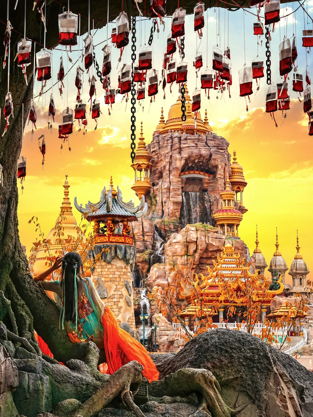 kkk真藏不住了❗️中国人有自己的主题乐园😭