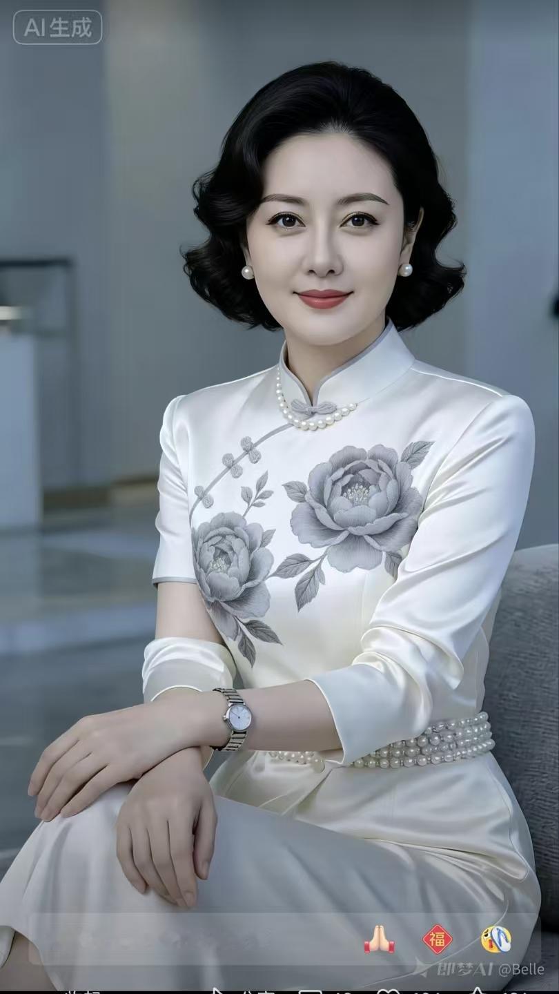 白衣红韵
素袂凝姿韵自生，
朱唇一点动风情。
天然尽得东方骨，
雅态盈盈照眼明。