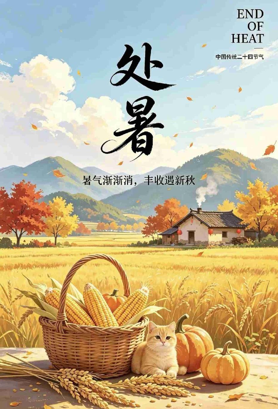 今天是8月23日处暑，秋天的第二个节气，也是一年中最好的日子，四季轮回，愿一切美