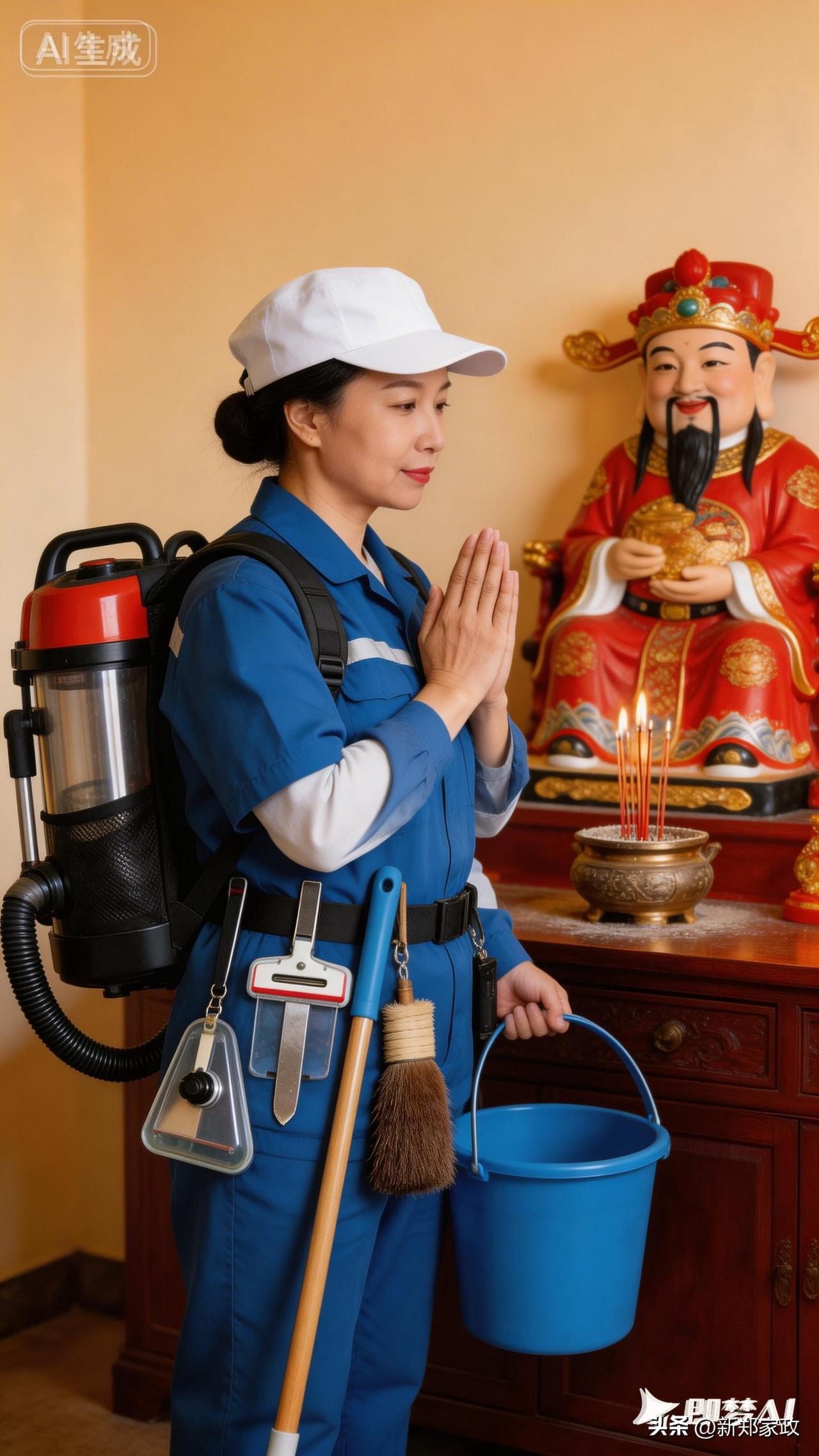 《拜财神》

正月里来好春光，今天我来拜佛堂，
腰系围裙手拿香，恭恭敬敬拜上苍。