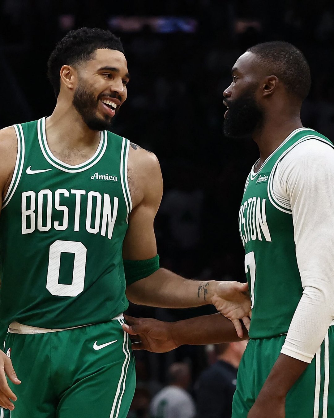 凯尔特人图库 双探花归位！球场上看到0号和7号的连线与配合，感觉真好！☘️凯尔特