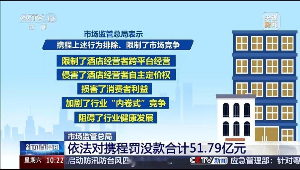 携程被罚51.79亿网友神评：感谢携程捐了一艘055，希望再接再厉，下次争取捐个