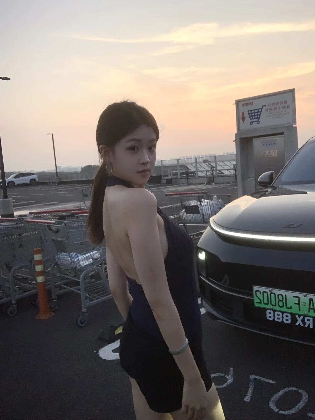 开市客顶楼日落