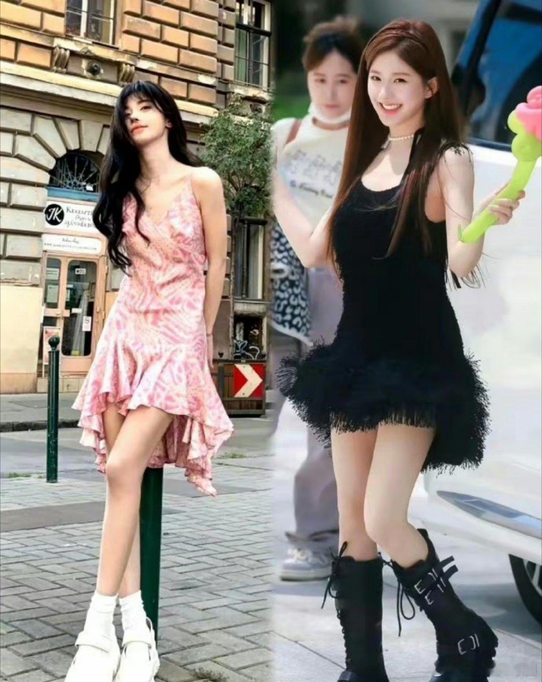 鞠婧祎和赵露思在内娱里面算是身高比较矮的了，但是这身材比例也是完全胜过某些艺人的