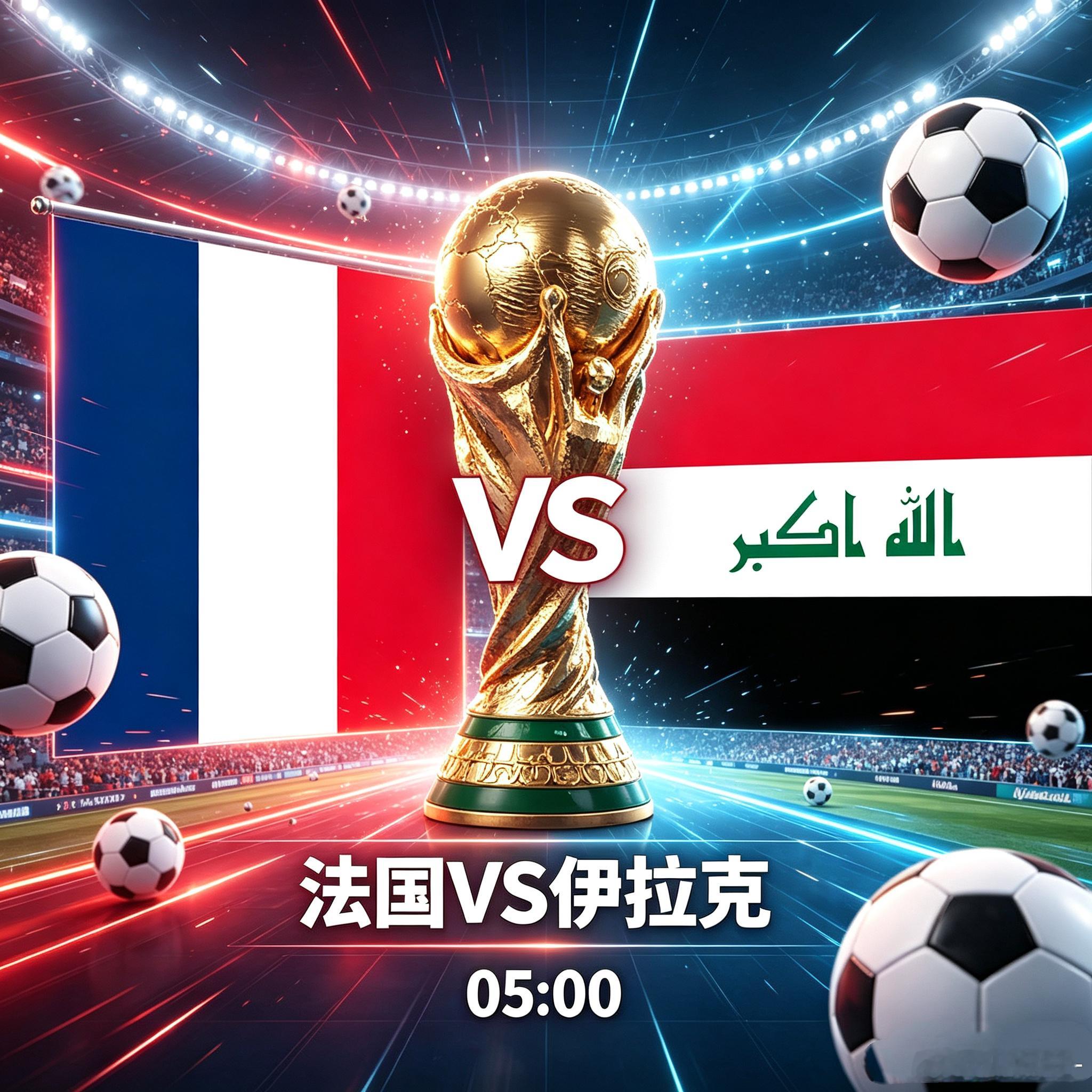 ⚽️ 世界杯小组赛| 法国vs伊拉克，姆巴佩百场里程碑！🔥2026美加墨世界杯