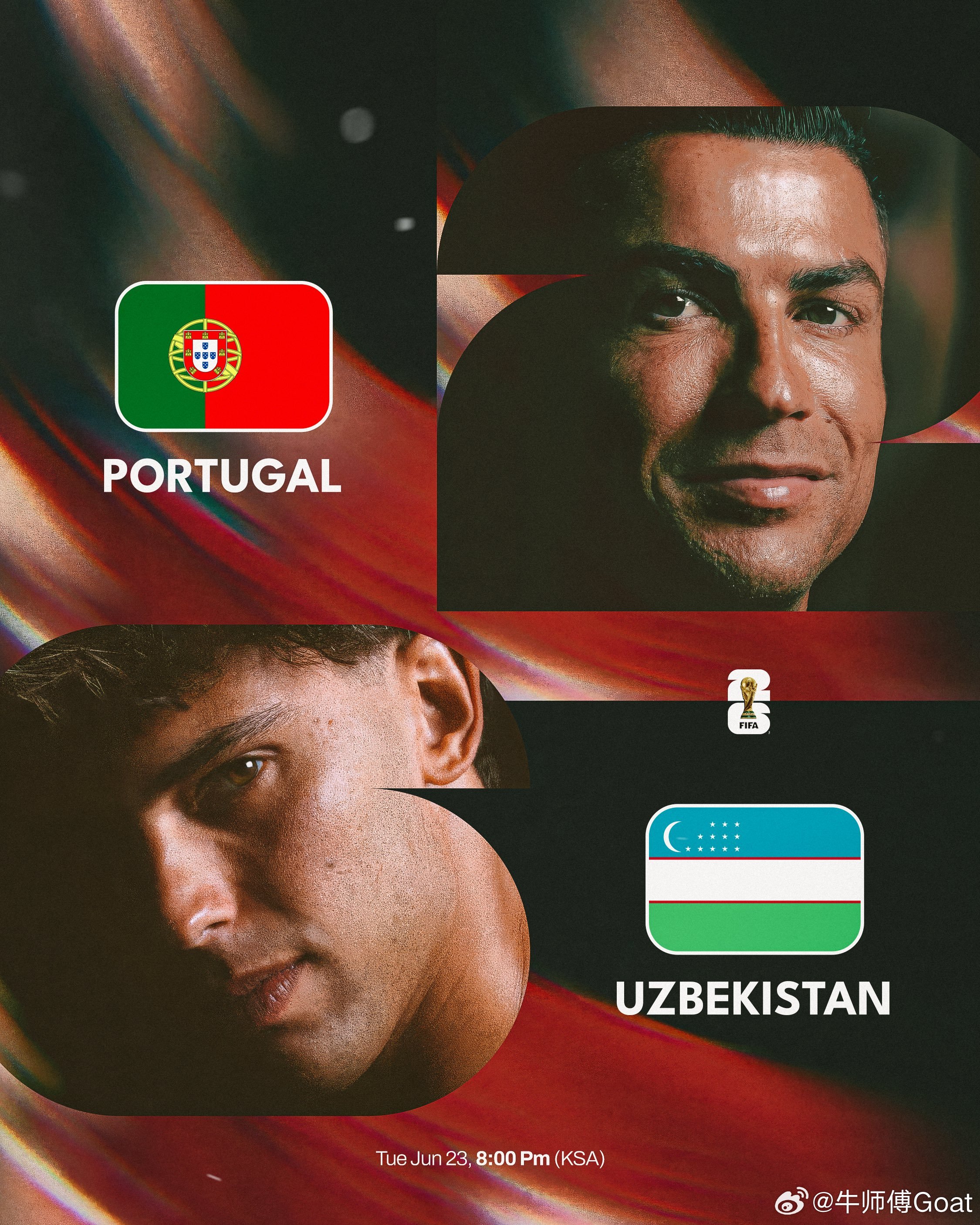 C罗 利雅得胜利依旧发文祝 C 罗和菲利克斯比赛顺利：葡萄牙的颜色🇵🇹纳斯尔