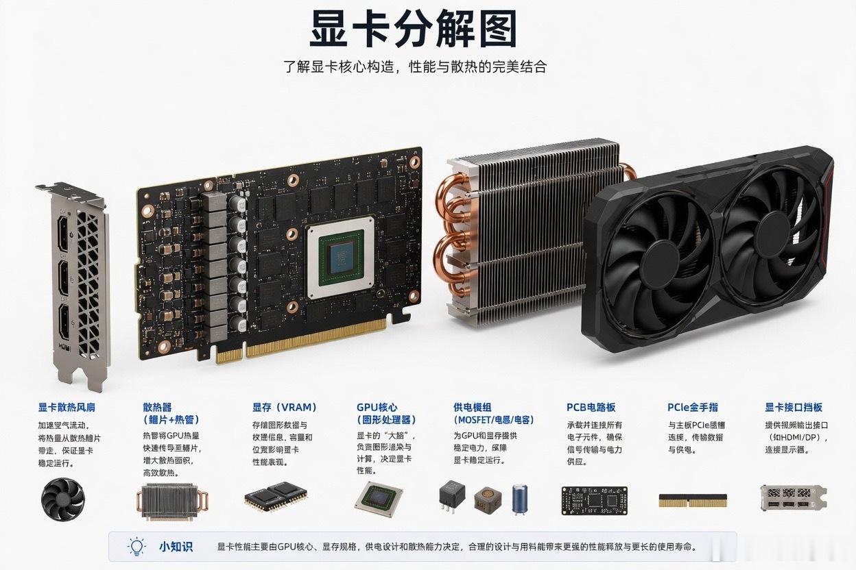不少朋友买显卡只看型号参数，搞不懂一张显卡里面到底都有些什么配件。显卡真正的大脑