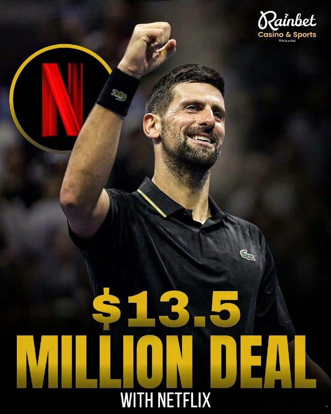 德约科维奇签1350万美金合约拍纪录片向德约科维奇致敬，他就是网球精神的典范 