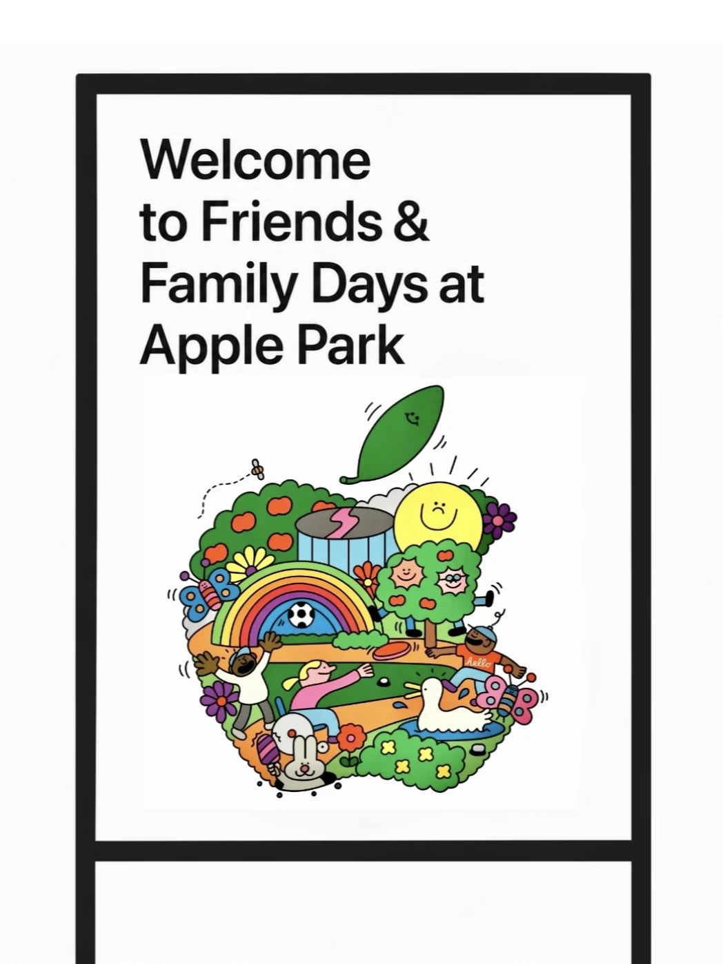 Apple Park亲友日Logo，看得出真的很欢乐