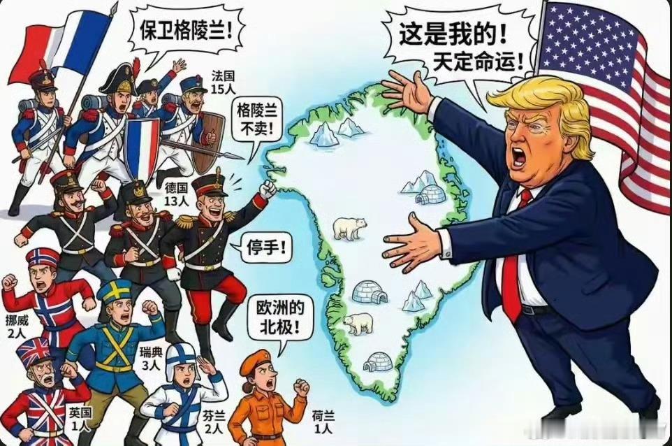 北约成员国有32个，欧盟有27个，特朗普加征关税的只有8个，换言之，只有8个国家