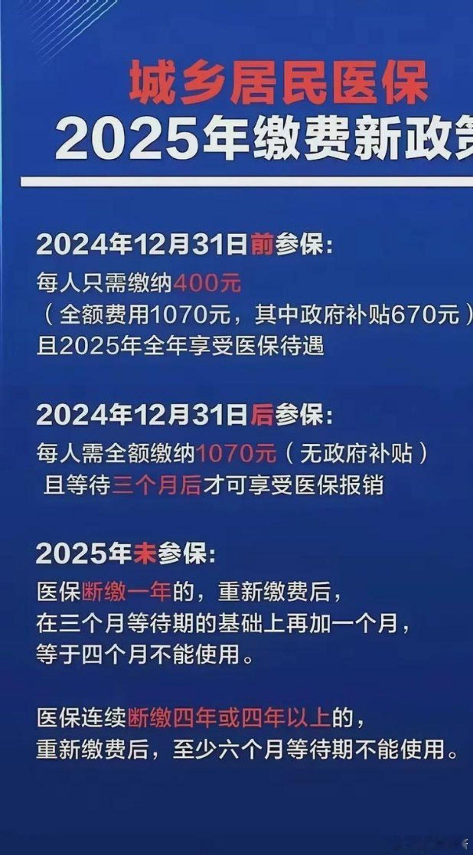 赶紧交医保吧，再不交医保，你们看看有什么后果。后果自负啊，而且自负的后果也不一定