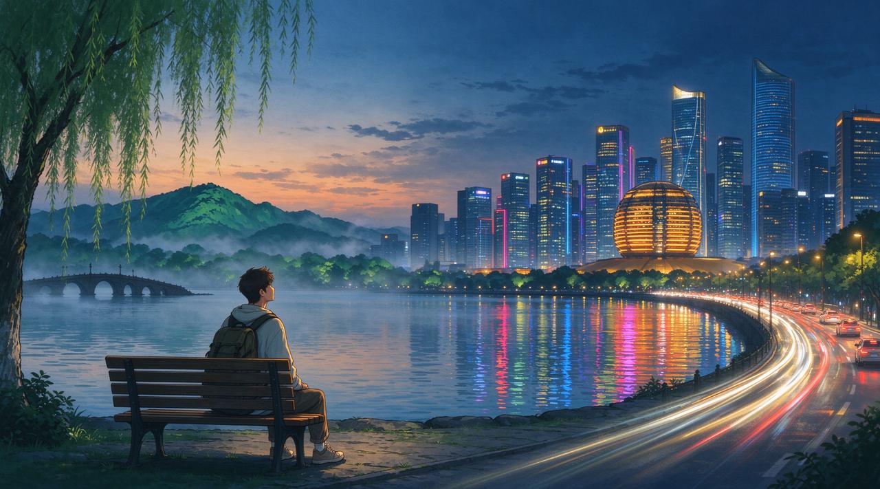 在我眼里，它是一座一半山水诗意，一半现实烟火的城市。
好的地方肉眼可见。西湖免费